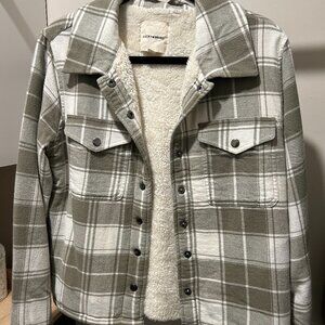Lucky Brand Sherpa-lined Flannel Jacket